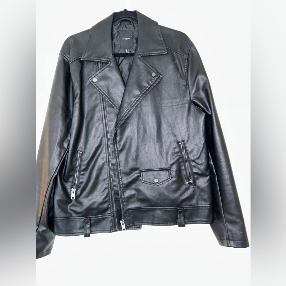 New Look Men, Black Leather Jacker